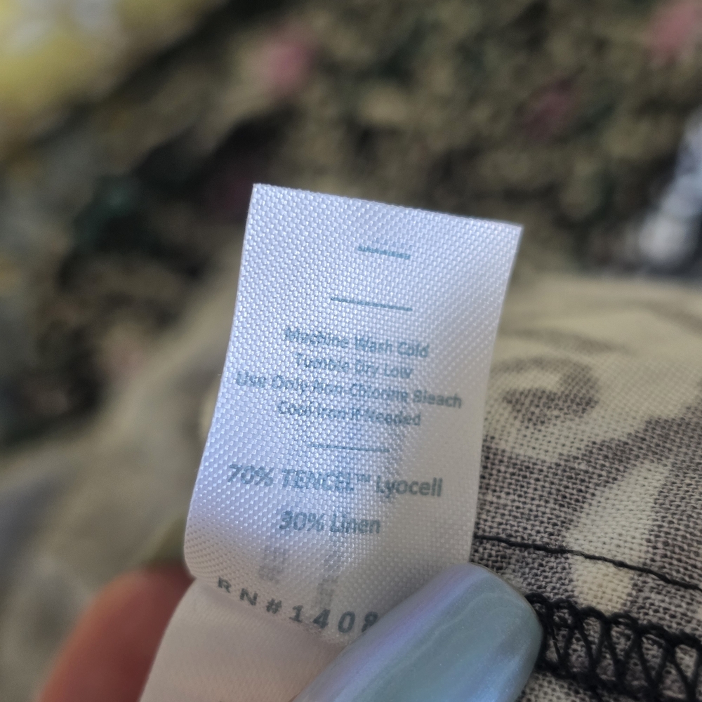 Marine Layer Small Long Dress Black and Pink Maxi Dress Floral Boho Chic - Picture 16 of 16